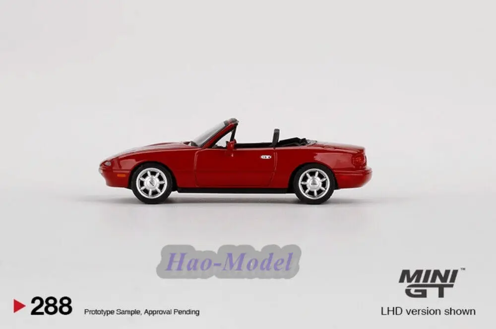 TSM MINIGT 1:64 For Mazda Miata MX5 NA Model Car Alloy Diecast Simulation Toys Boys Birthday Gifts Hobby Display Collection Red