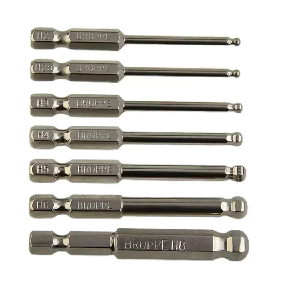 1PC Ball End Hex  Screwdriver Bit H2.5/2/3/4/5/6/8 Metric Hex Bit 65mm Long Magnetic Driver Bit Hex Key Screwdriver Tip Socket