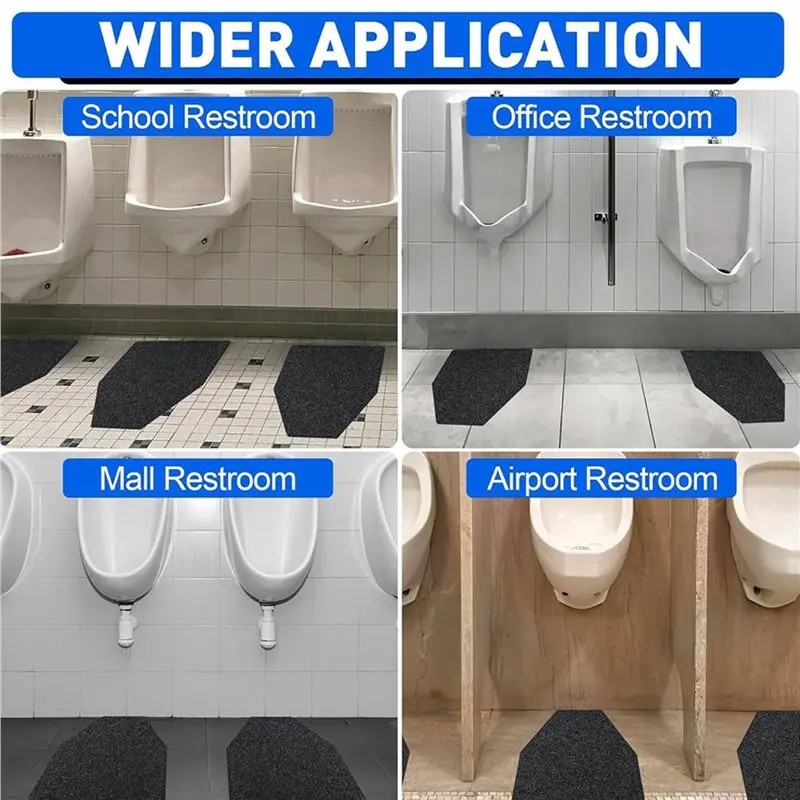 

ABAH-Water-Absorbing Urinal Mats 8PCS For Men For Men's Room Bathroom Non-Slip Disposable Floor Pads Absorption