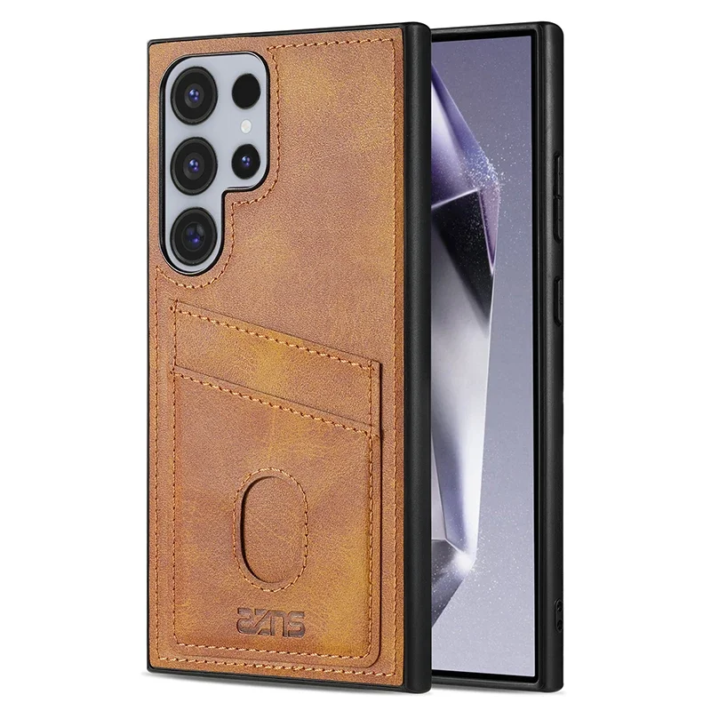 Leder-Handyhülle für Samsung Galaxy S26 Ultra S25 Edge S24 S23 S22 S21 S20 FE A17 A37 A57 A16 A36 A56 Kartenetui Taschenhülle