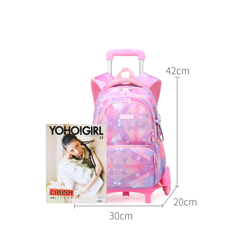 Children School Backpack with Wheels Rolling School Bag For Boy Girls wheeled backpack Trolley Bag Students Backpack