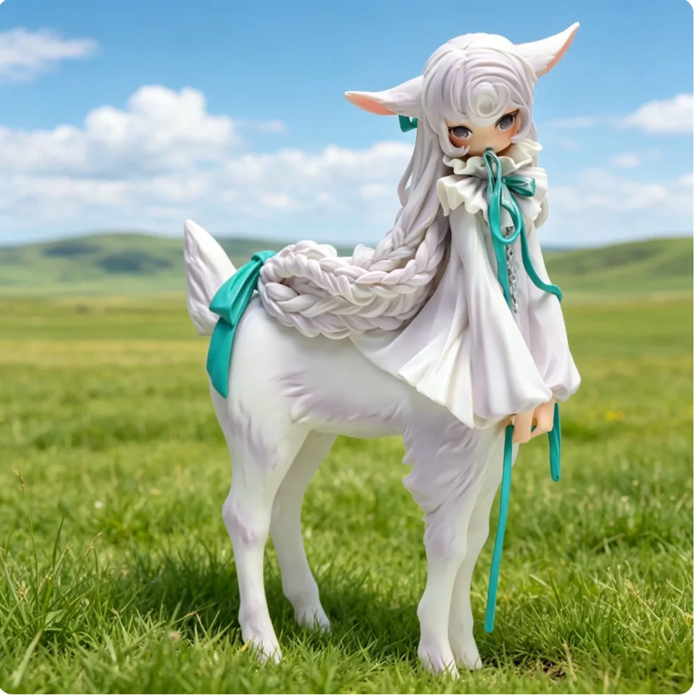 

21cm Goat Baby Anime Girl Figure Lamb Baby Action Figure Baby Goat Figurine GK Statue Adult Collectible Cute Model Doll Toy Gift