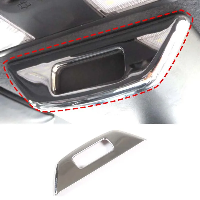 

For Daihatsu Tanto LA650 22-23 Stainless Steel Silver Car Roof Safety Belt Light Warning Cover Sticker Interior Car Accessories