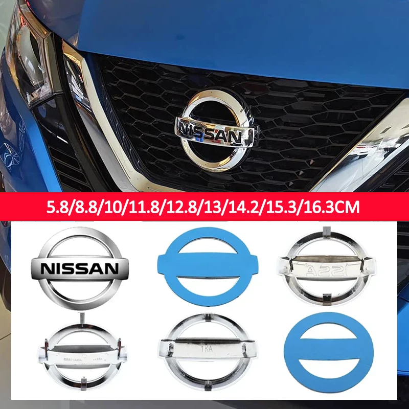 Emblema Cromado para Coche Nissan, Logotipo Delantero y Trasero, para Qashqai, X-Trail, Kicks, Juke, Micra, Patrol, Maxima, Murano, Altima, Teana, Versa, L