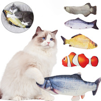 Plush Cat Toy 20cm Simulation Fish Cat Scratcher Catnip Toys Pet Interactive Chew Toy Cat Mint Stuffed Kitten Play Pet Supplies