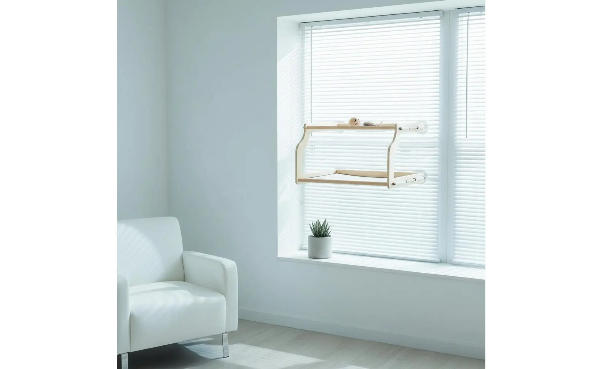 Window Mounted Cat Bed Easy-Mount Installation Bunk Cat Window Perch Pet Supplies Easy to Clean Breathable Mesh for Balcony