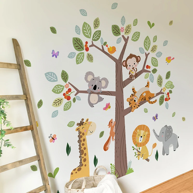 Grand autocollant mural en vin - Baby Nursery Jungle Wallpaper avis et prix