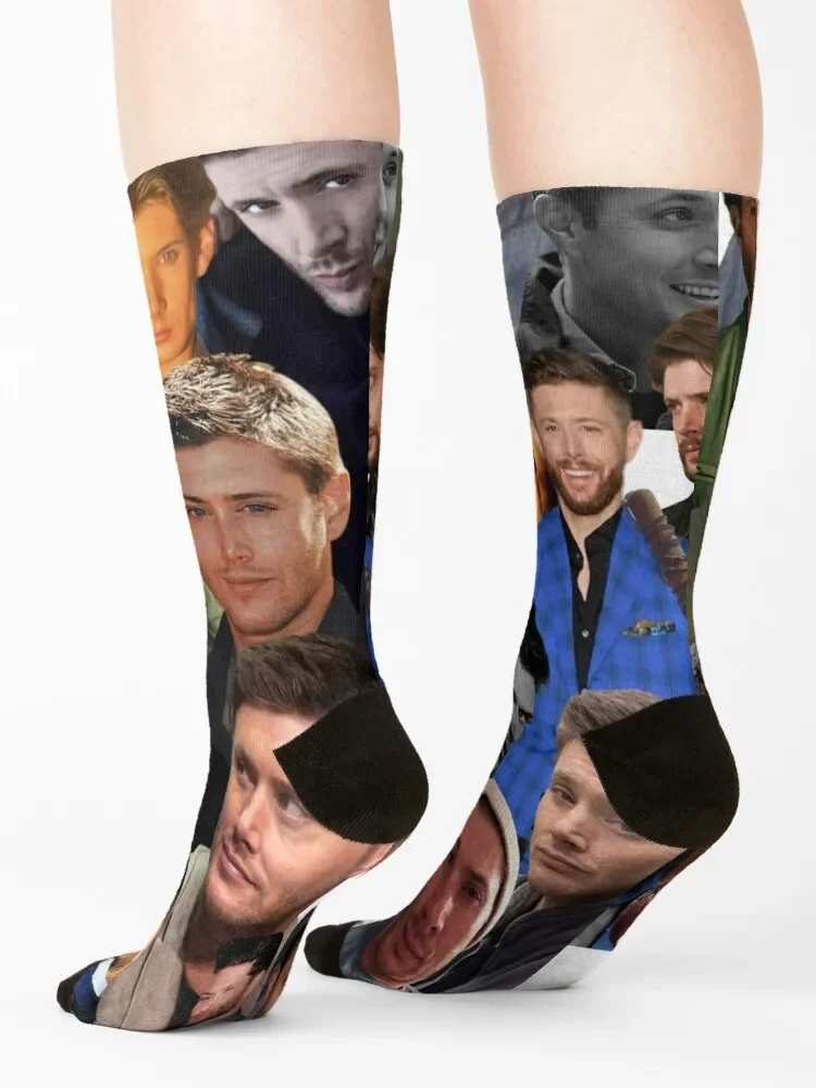 Jensen Ackles Fotocollage Sokken Winter Grappige Cadeaus Kinderen Wandelen Sokken Meisje Heren