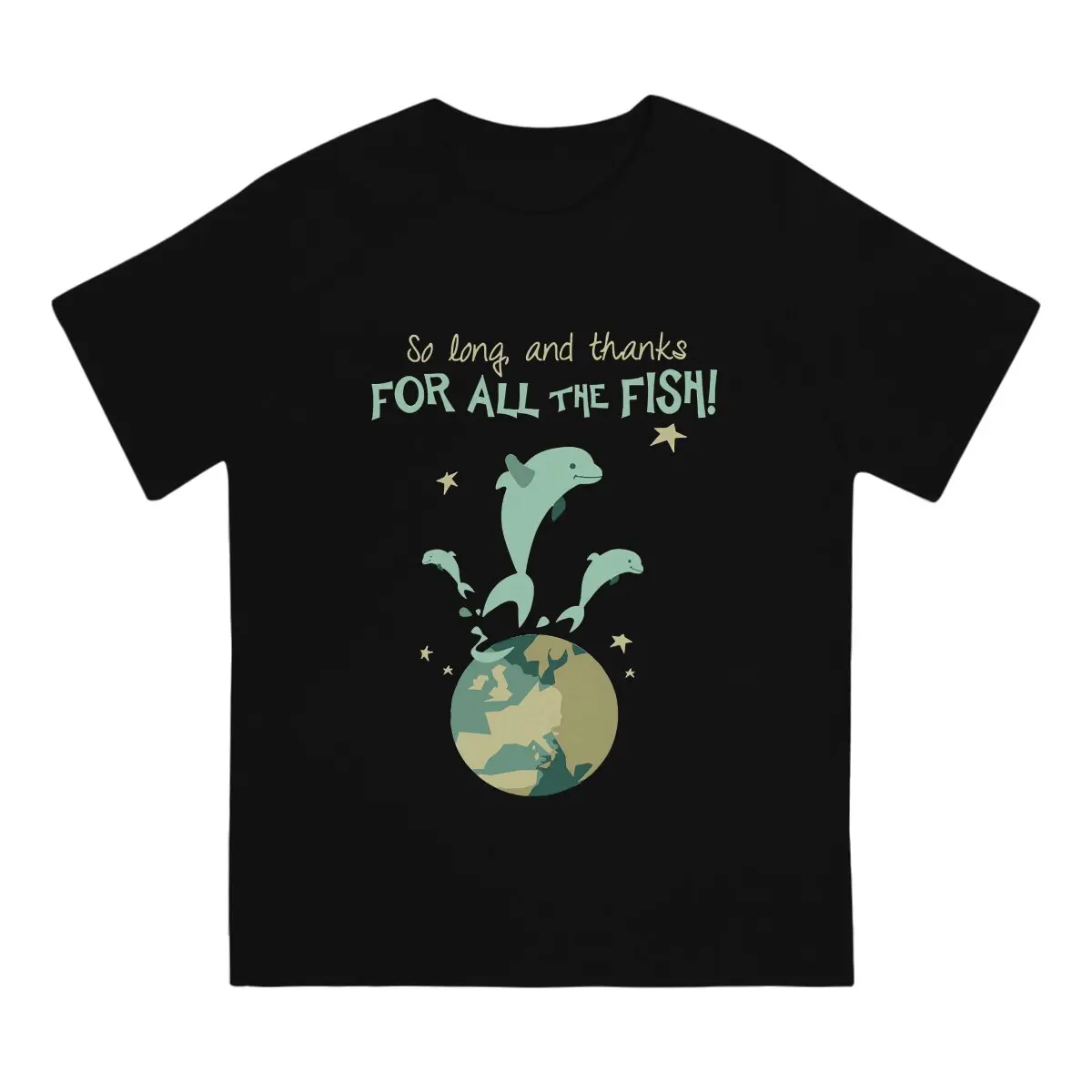 Douglas Adams So Long, and Thanks for All the Fish Tshirt Homme Men's Tees Blusas Polyester T Shirt For Men