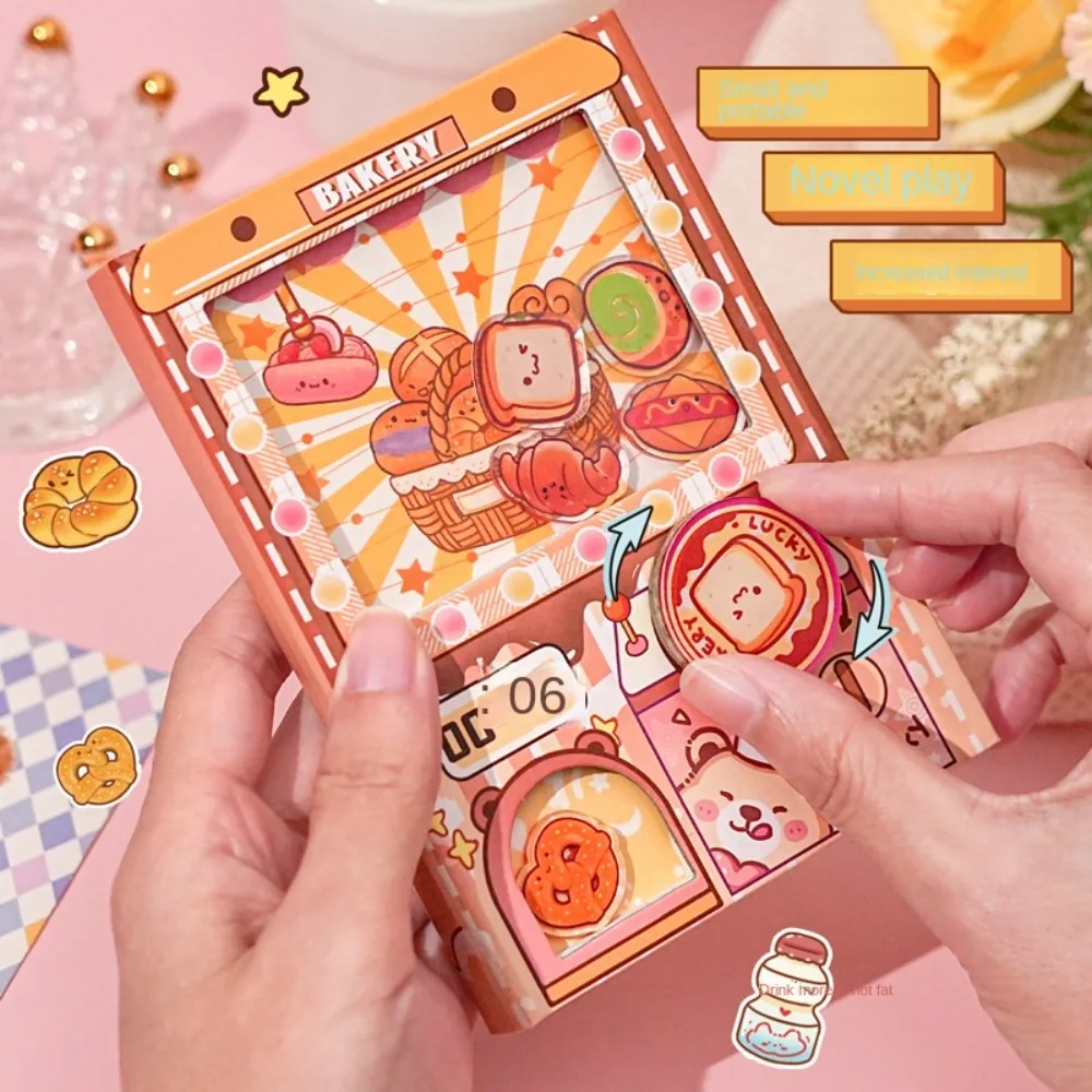 

Interesting Color Inner Page Gashapon Mahines Notebook Shaking Kawaii Snacks Notepad Cartoon Cute Square Writing Pad Girls