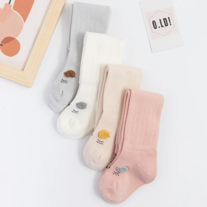 

Children Girl Socks Cotton Cartoon Cat Print Long Length Sock Comfortable Pure Color Infant Girls Ribbed Socks Clothes For Girls