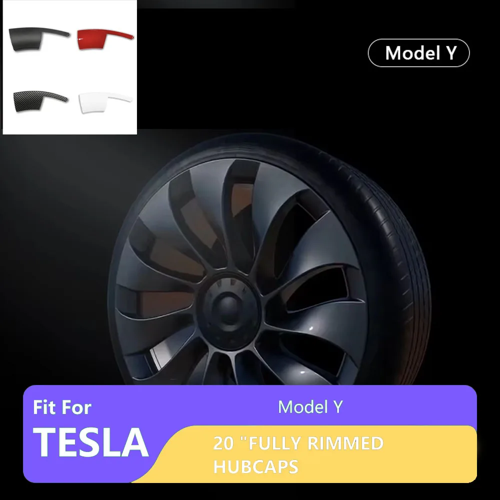 

Новые 20-дюймовые накладки на крышку ступицы, защитные наклейки на колеса из АБС-пластика для Tesla Model Y 2023, автомобильные наклейки, наклейки на внешнюю крышку ступицы автомобиля