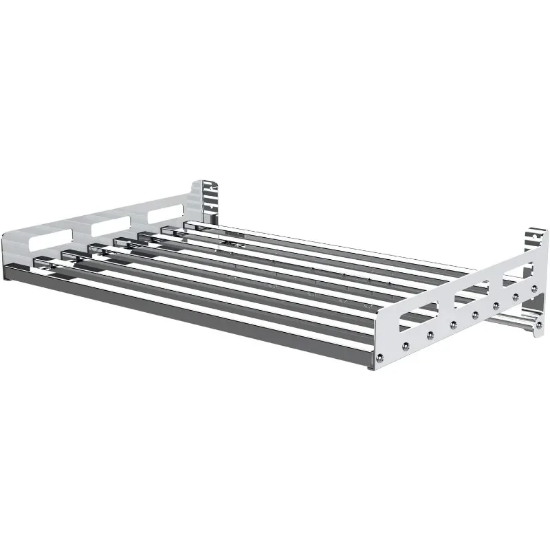 Steel Wall Shelf Metal Shelving Heavy Duty Commercial or Household Grade Wall Mount Microwave with Fixing Kit Microwave