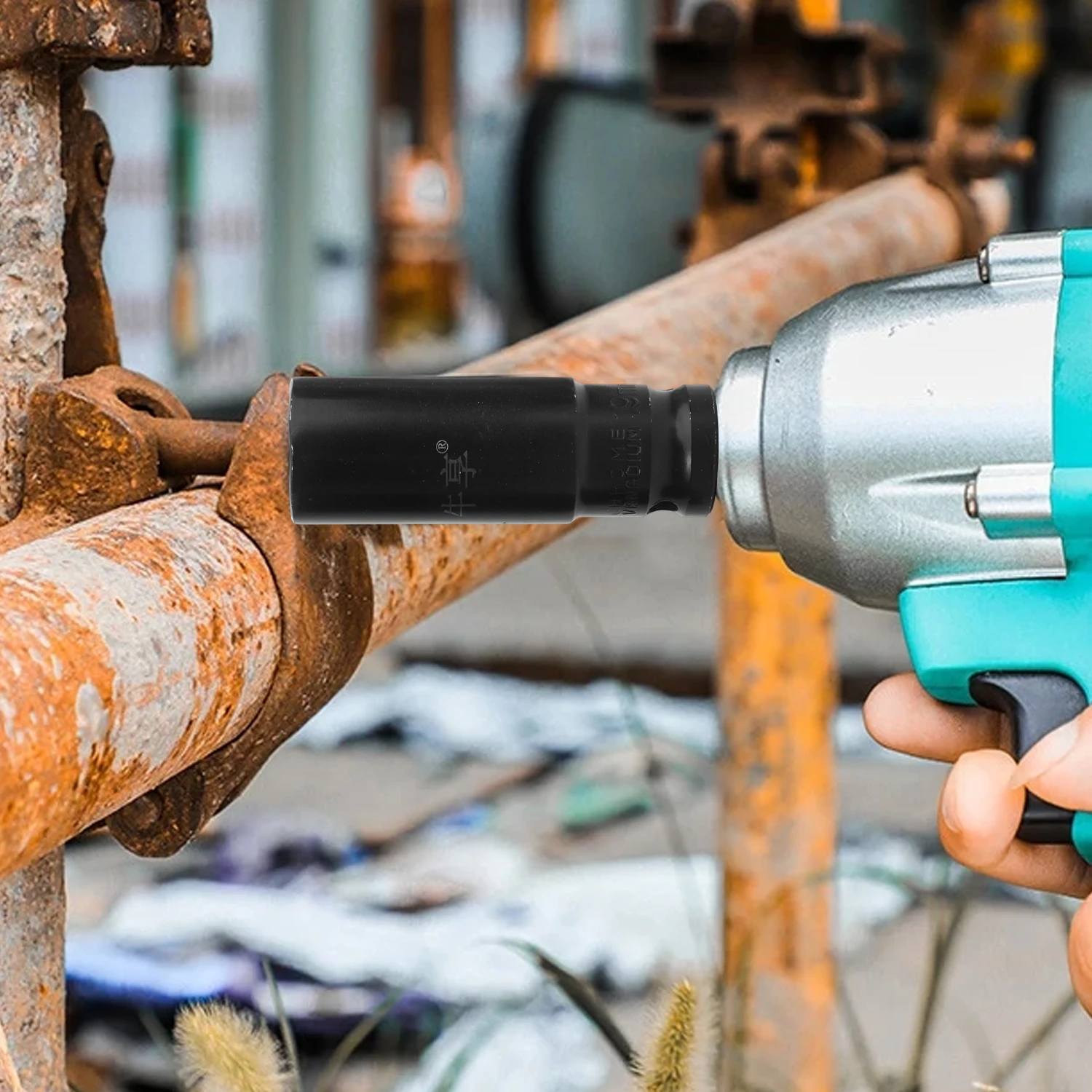 Enchufe de accionamiento de 1/2 ", llave métrica de impacto eléctrica de acero de 6 puntos para reparación de automóviles en casa, herramientas eléctricas manuales para quitar tornillos de neumáticos