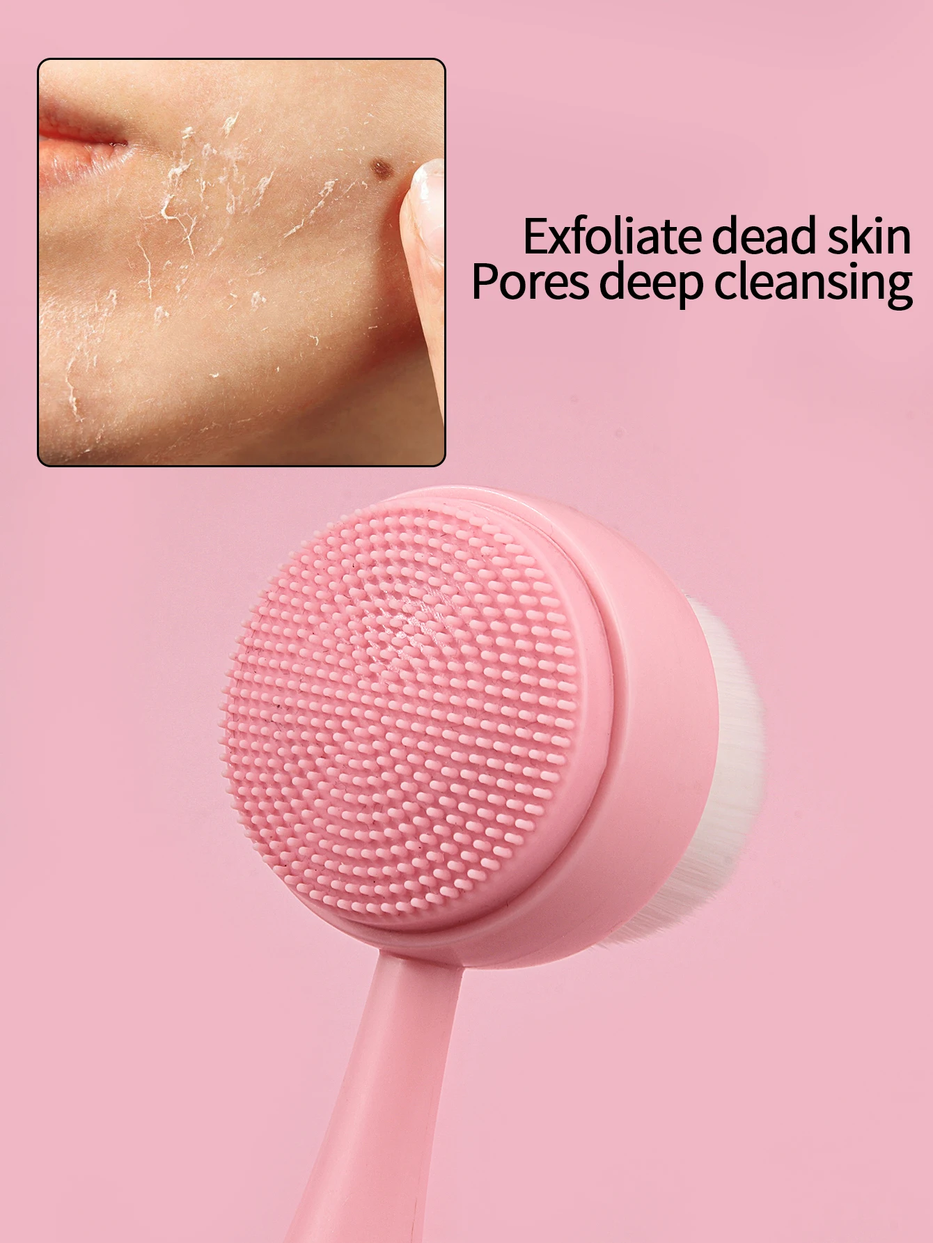 1PC Silicone Facial Cleansing Brush,Handheld Manual Facial Cleansing Brush,Facial Cleansing Brush,Makeup Removal Auxiliary Brush