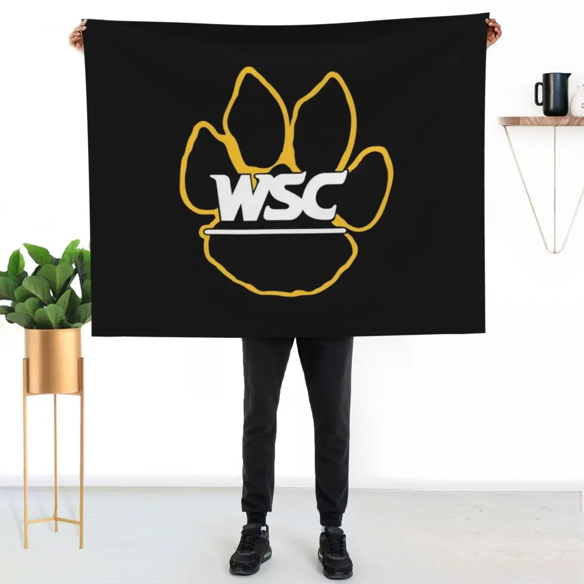 College Wayne State Wildcats Kucing Liar Throw Blanket Cozy Microfiber Throw Blanket for Home Bedroom
