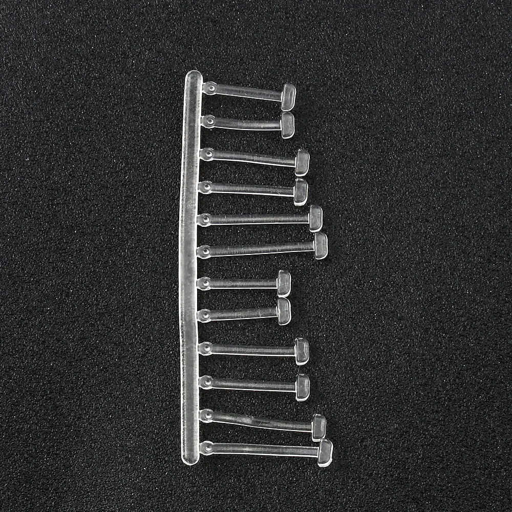 10 Karten/120 Tops Karpfenangeln Hair Rig Angelköder Stop Pop Up Rig Stopper Anti-Bottom Fishing Klare Farbe