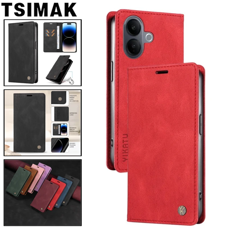 Leder Fall Für Vivo V50 Lite V60 Y17S Y19S Haut Freundliche Magnetische Flip Brieftasche Karte Abdeckung für Vivo V60 V60 Lite V60 50 Fundas
