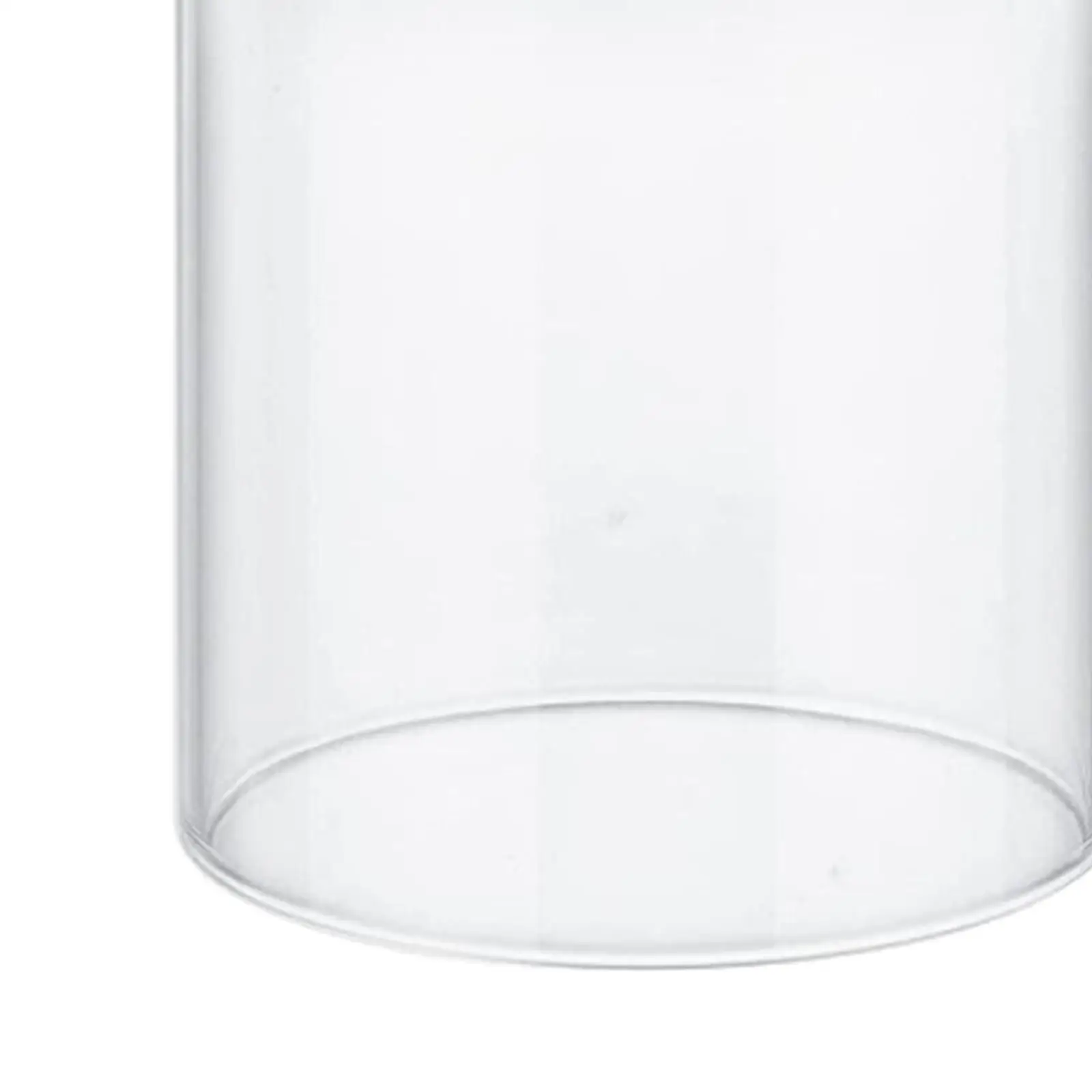 Hanging Lamp Shade Clear Glass Lampshade Cylinder Bulb Cage Guard Cover for Modern Kitchen Dining Light Fixture
