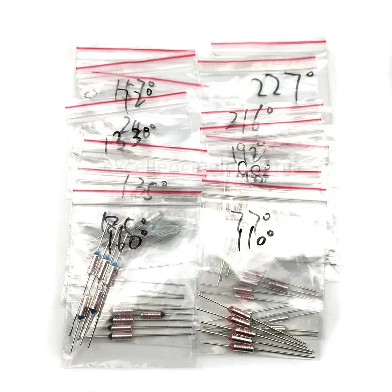 5PCS TF Thermal Fuse 10A 250V Temperature 85C 95C 100C 105C 110C 113C 115C 120C 125C 130C 152C 167C172C 185C 192C 216C 240C 280C