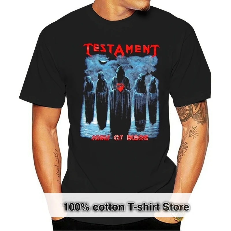 Testament - Souls of Black T-shirt Tee Shirt Hipster Harajuku Brand Clothing T Shirt Custom Made Good Quality Top Tee Plus Size