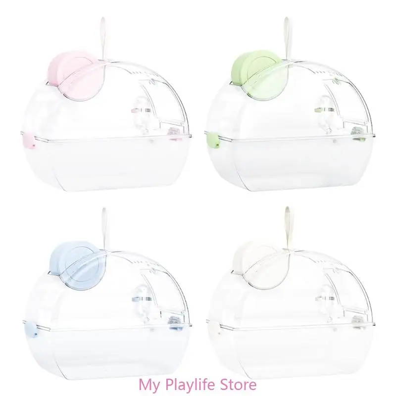 Hamster Travel Carriers Outdoor Hangbags Portable See-through Outing Bag