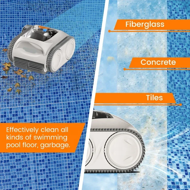 Automatic Pool Robot Cleaner Swimming Pool Vacuum Cleaner Wall Climbing Cordless Robot Pool Cleaner