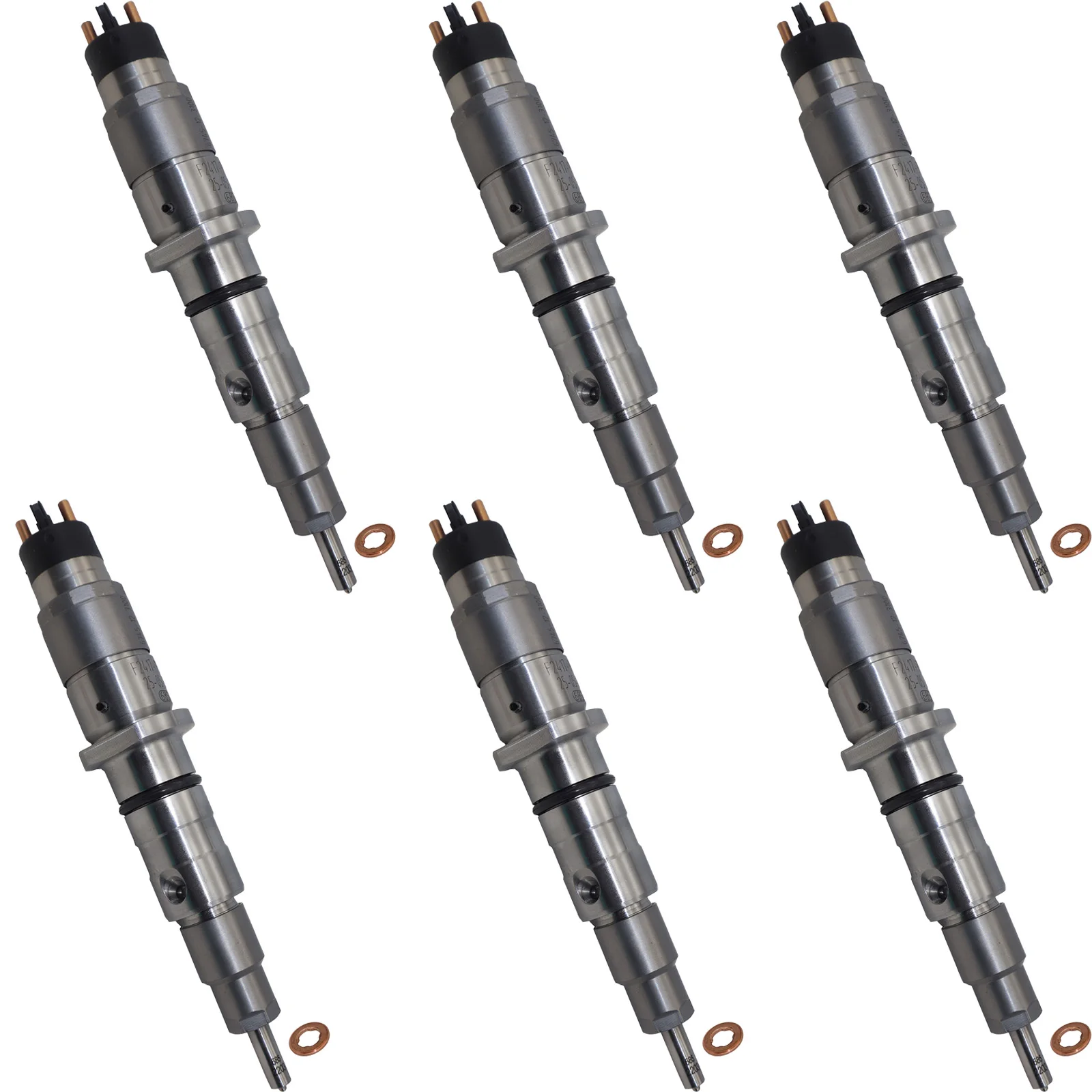 6PCS Fuel Injection 0445120328 Fits for Cummins TIER 3/STAGE 4 6.7L QSB 133-300 H/P-2006 Engine