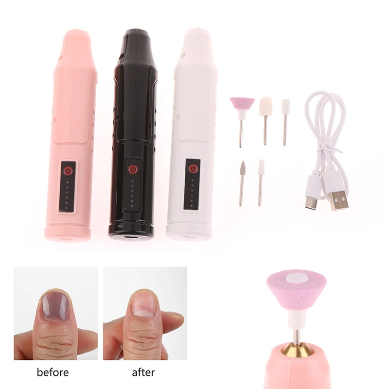 Professionelle Maniküre Pediküre Kit Cordless Elektrische Nagel Datei Set Nagel Bohrer Maschine Hand Fuß Pflege Werkzeug Für Schleifen Trim Polnisch