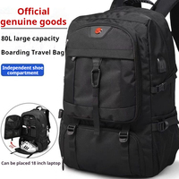 Men Business Backpack Travel Waterproof Backpack With USB Charging Large Capacity 18inch Laptop Backpack Black Backpack 8107