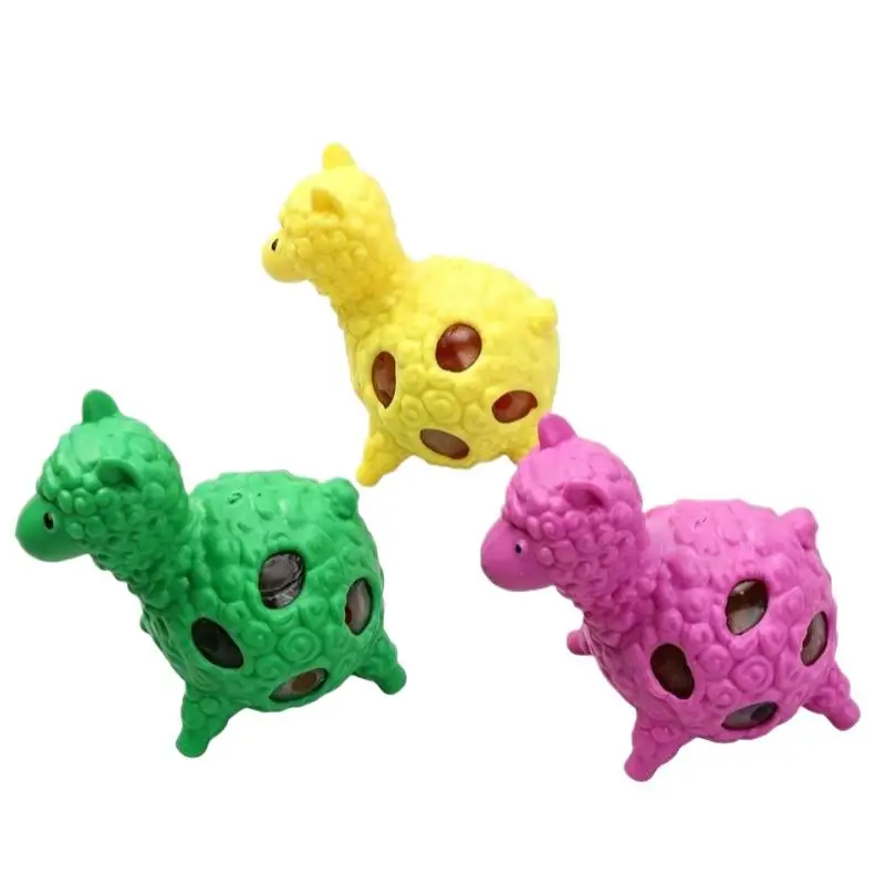 Fun Squeeze Decompression Toy Squeezing Ball Home Decorations Alpaca Model Grape Balls Stress Relief Hand Ball Sensory