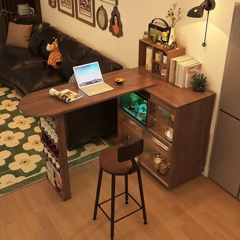 Table de loisirs domestique pliante, armoire de bar télescopique, armoire de séparation latérale pour canapé, petit appartement