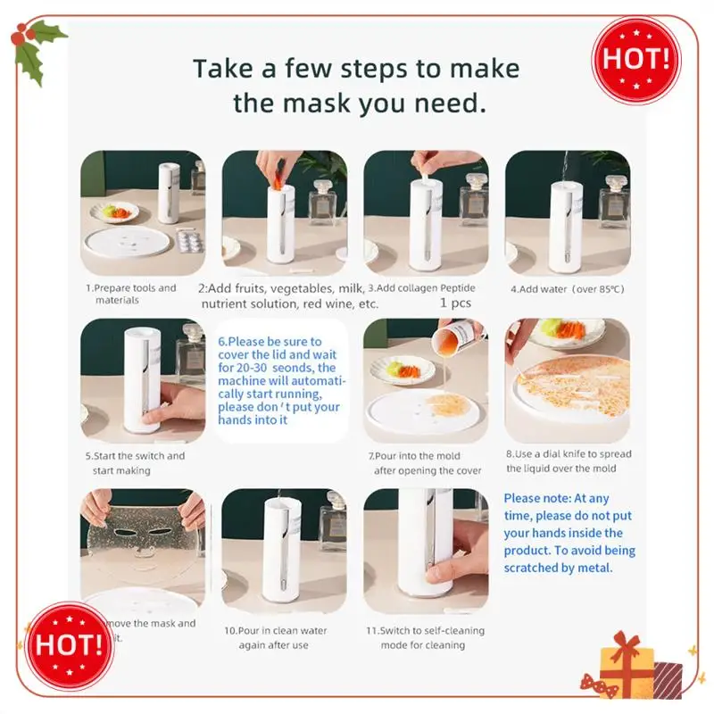 ABLE-masque de fruits et légumes Machine intelligente fait maison naturel légumes collagène fruits masque Facial SPA Instrument de beauté