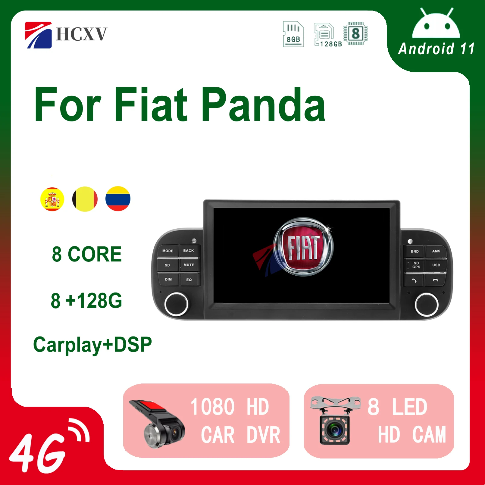 

Автомагнитола 2 Din, Android 11, для Fiat Panda 2003-2013, 8 + 128G, Gps, Carplay, мультимедиа, стерео, Авторадио, навигация, головное устройство, Wi-Fi