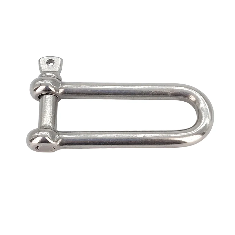 4-16MM Marine Grade 316 Stainless Steel Long Straight D Shackle Anchor Shackle Chain Wire Rope Connector Rigging Fastener