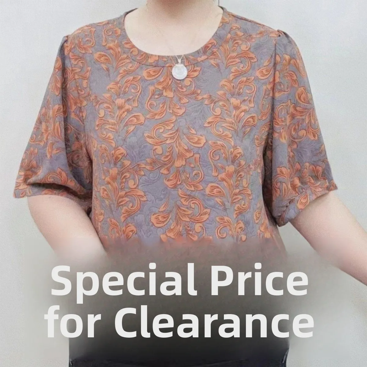 High-End Women's Short Sleeve T-Shirt Summer Anti-Aging Belly Covering Casual Loose Fit Polyester Fabric Trendy Top