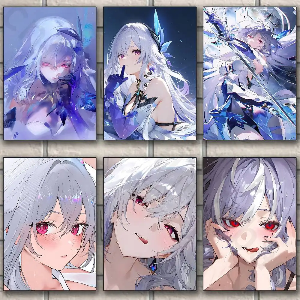 

G-Genshin Impact Skirk Classic Poster Wall art print art suitable for living room bedroom bar parlor home decoration gift