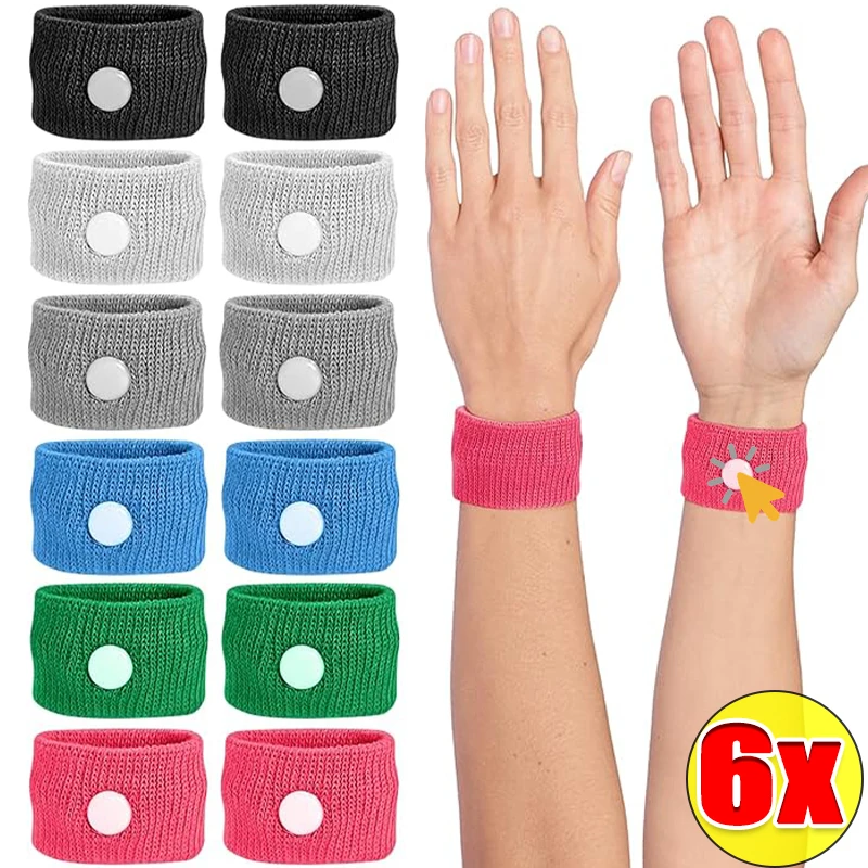 3pairs Sports Safety Wristbands Wrist Support Carsickness Seasick Anti Motion Sickness Wrist Bands Anti Nausea Wristbands