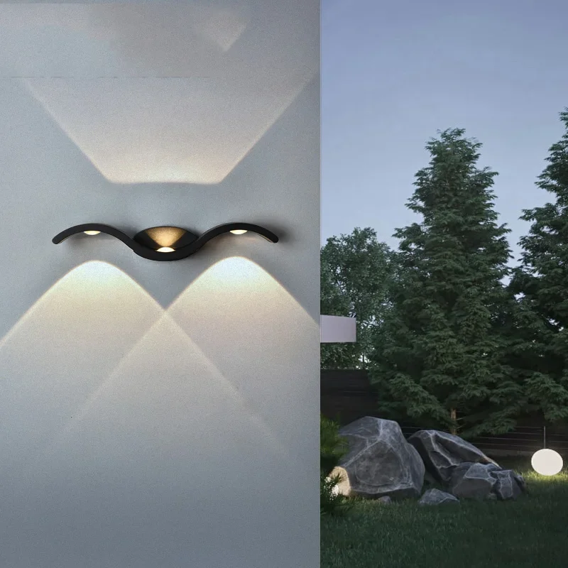 LED Wall Light AC110V 220V 9W Outdoor Waterproof IP65 Interior Wall Light Indoor Wall Lamps Outdoor Living Room Porch