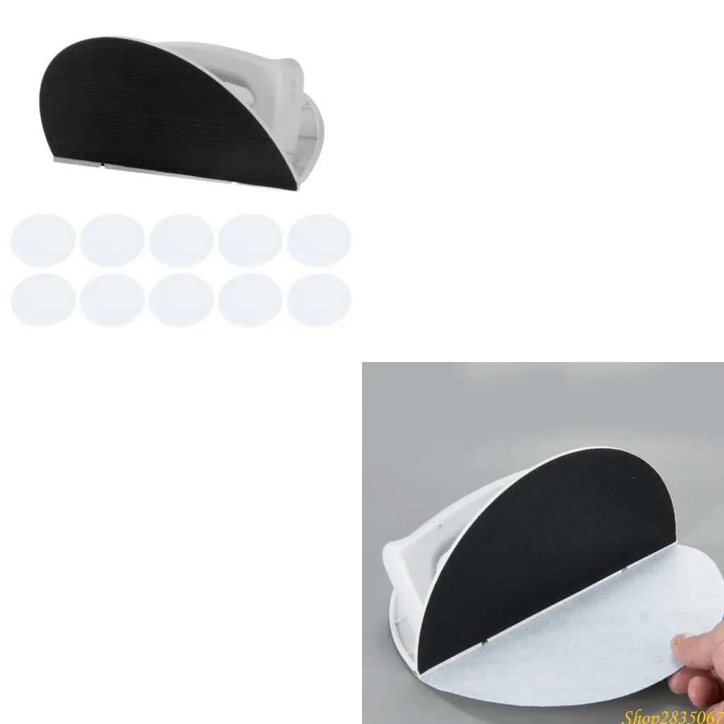 Half Circular Corner Sanding Tool with 10 Sandpapers Recyclable ABS Auto Adhesive Designs Sand Frame for Wall Grinding 831F