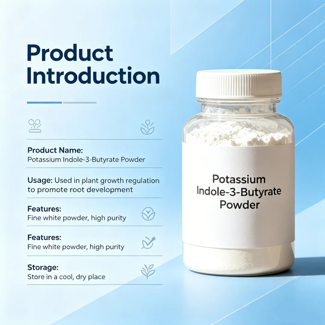 High Purity Potassium Indole-3-Butyrate Powder Root Promoting Agent Crop Flower Fruit Growth Stimulant Flower Fertilizer