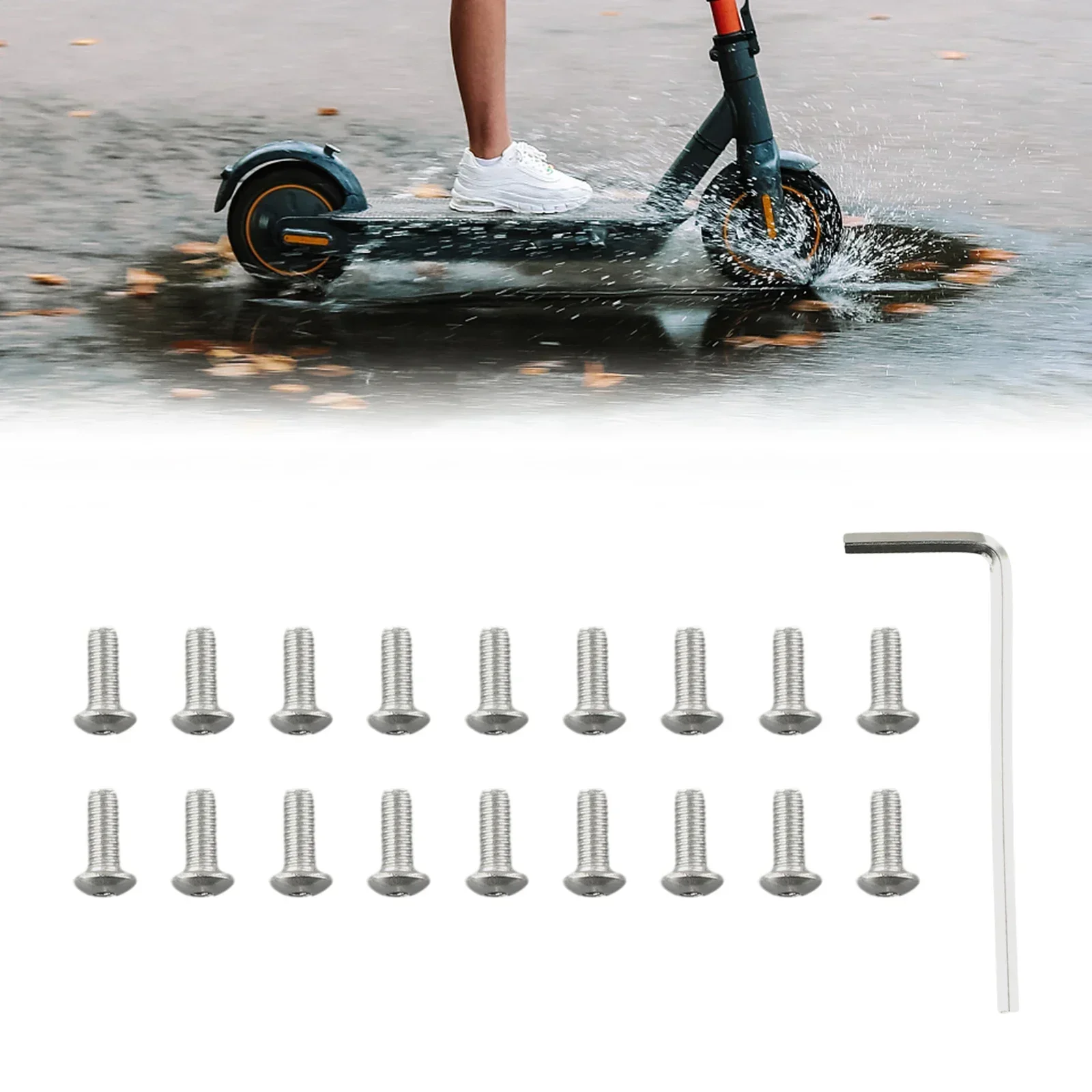 

18 Pcs Electric Scooter Bottom Cover Steel Screws Fit For NINEBOT Max G30 10x4mm Electric Scooter Repaired Accessories