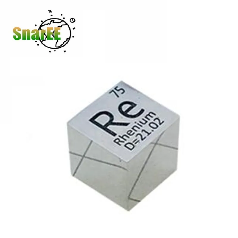 Rhenium Element Cube RE Periodic Table Of Ele-ments 10mm High Purity Rare Metal Cube