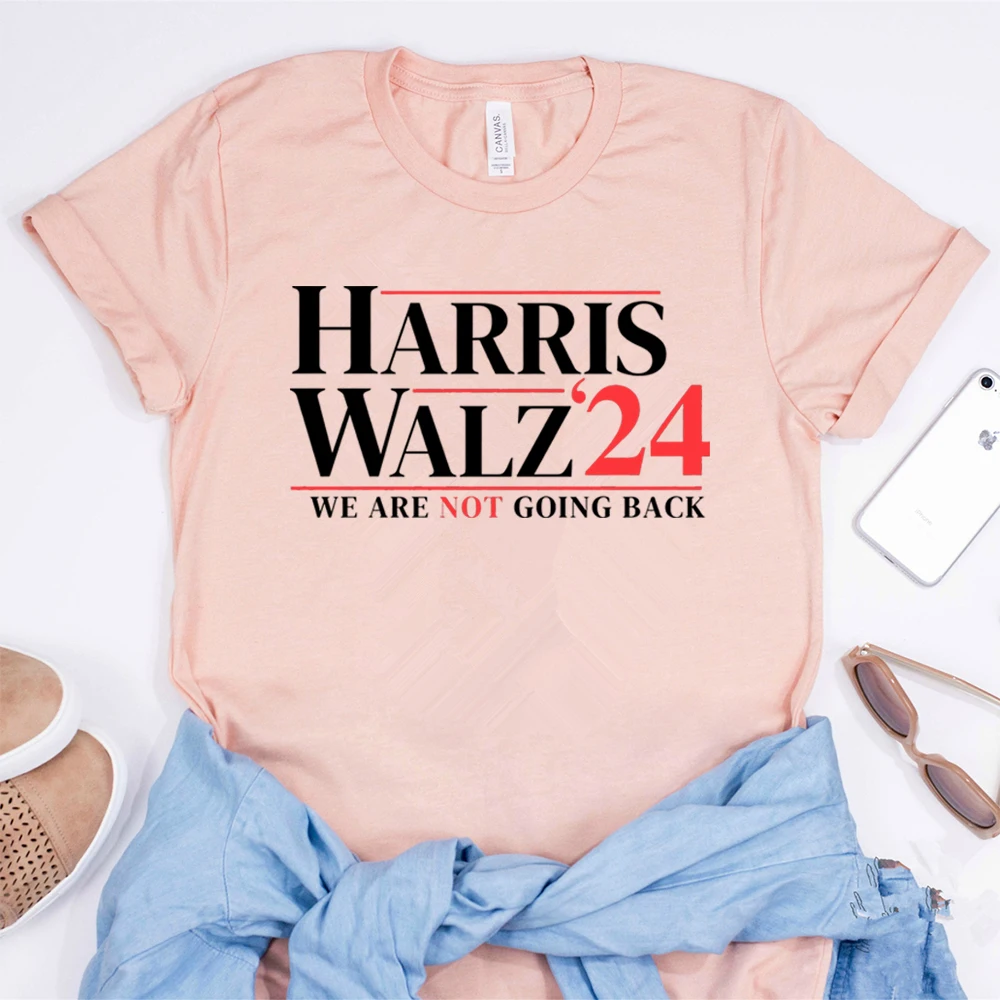 Harris Walz 2024 Shirt Kamala Tim Walz T-shirt Vote Blue US Election Tee Womens Power Voting Shirts Retro Kamala Harris 2024 Top