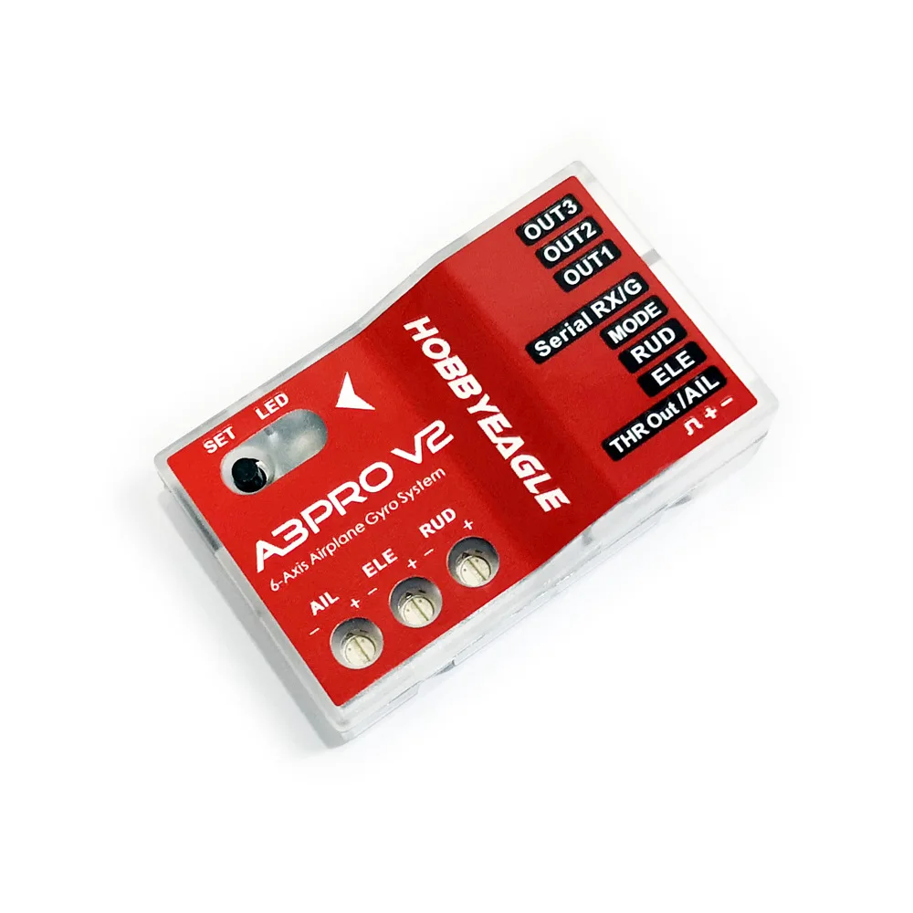 HobbyEagle A3 Pro V2 Flight Control, Fixed Wing 6-Axis Gyroscope Balancer, Augmented Stability System