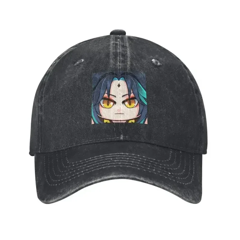personalizado-classico-xiao-genshin-impacto-bone-de-beisebol-das-mulheres-dos-homens-ajustavel-unisex-algodao-anime-jogo-pai-chapeu-ao-ar-livre-snapback-bones