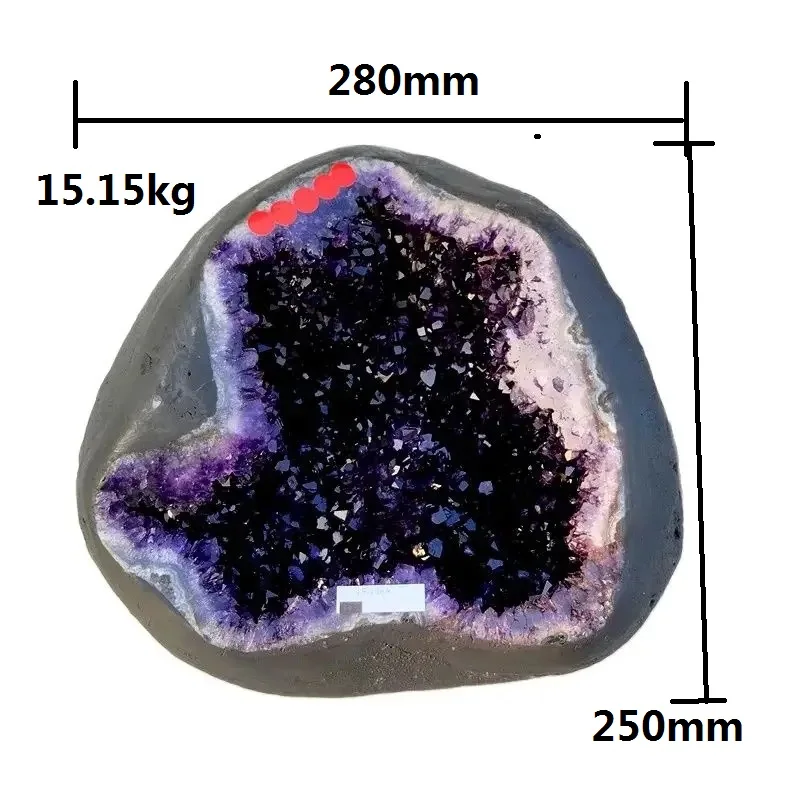 15.15kg Natural Uruguay Stone Amethyst Flower Geode Crystal Quartz Cluster Dome Decor Display Amethyste  High Quality