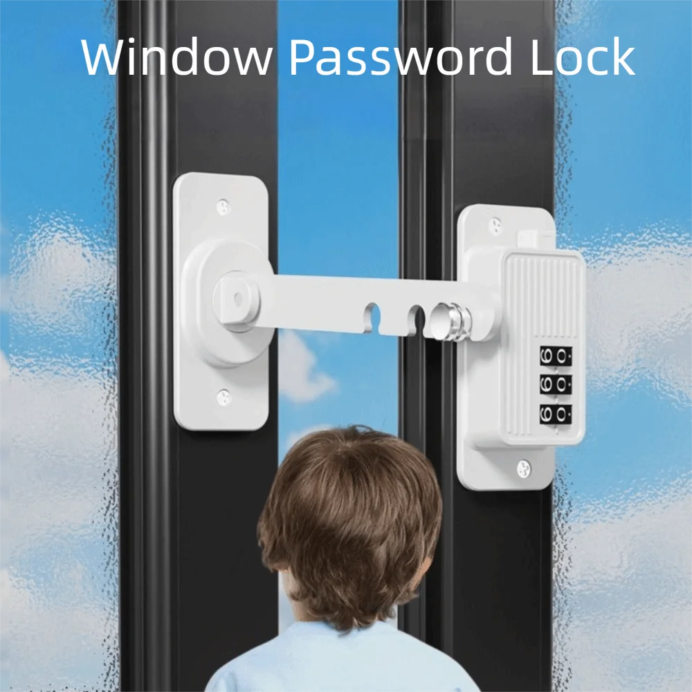 

ABS Safety Lock No Drilling Installation Coded Lock System Digital Password Lock Strong Fixation Anti-pinch Design Window Lock