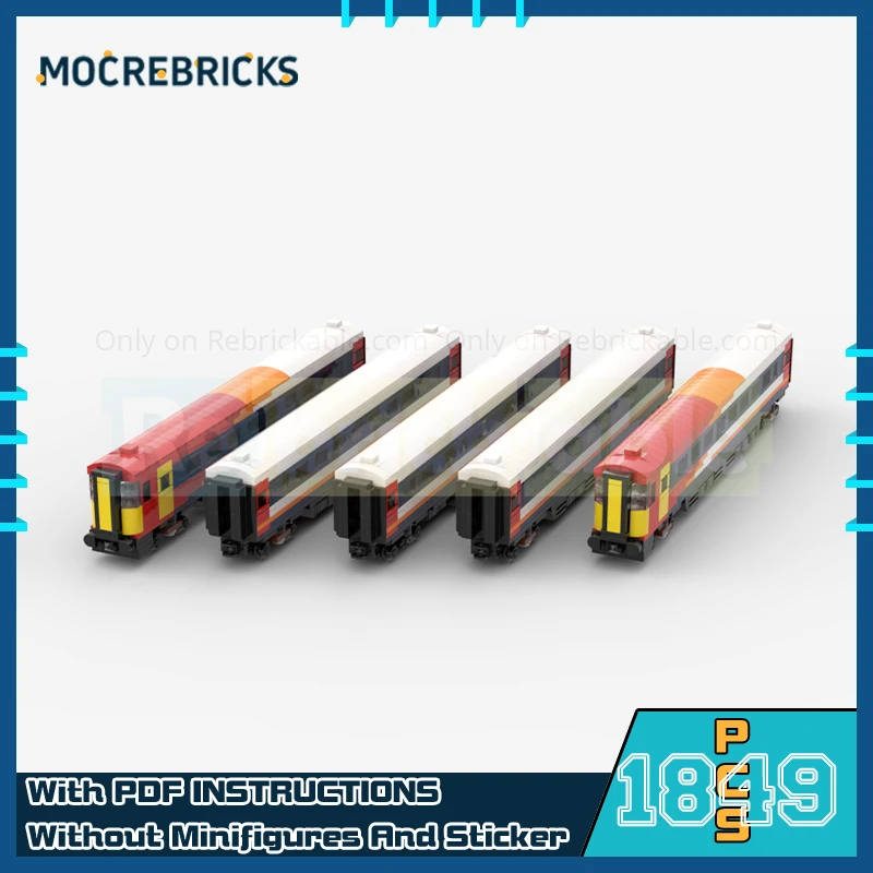 

MOC Southwest Railway 4-Class 442 Electric Five Carriage Train Model DIY Building Block Assembly Technology Bricks Toys For Gifs