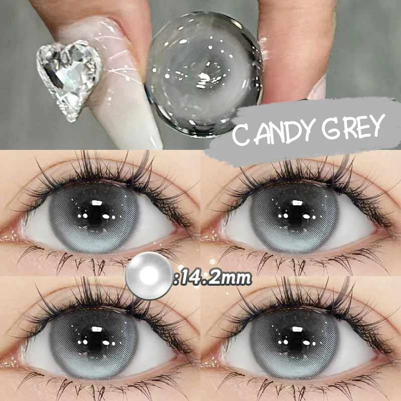 DUOXIU 1 Pair New Purple Series Contact Lenses for Eyes Natural Pupil Eye Color Lens Myopia Beauty Colored Eye Contacts